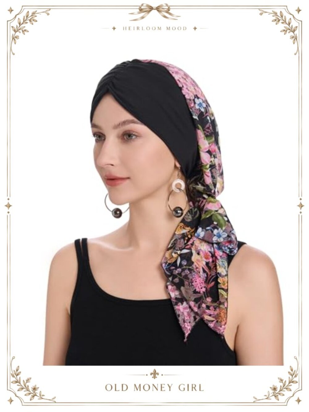 Lightweight Polyester Chemo Headwear Head Scarf Long Headwrap Beanie